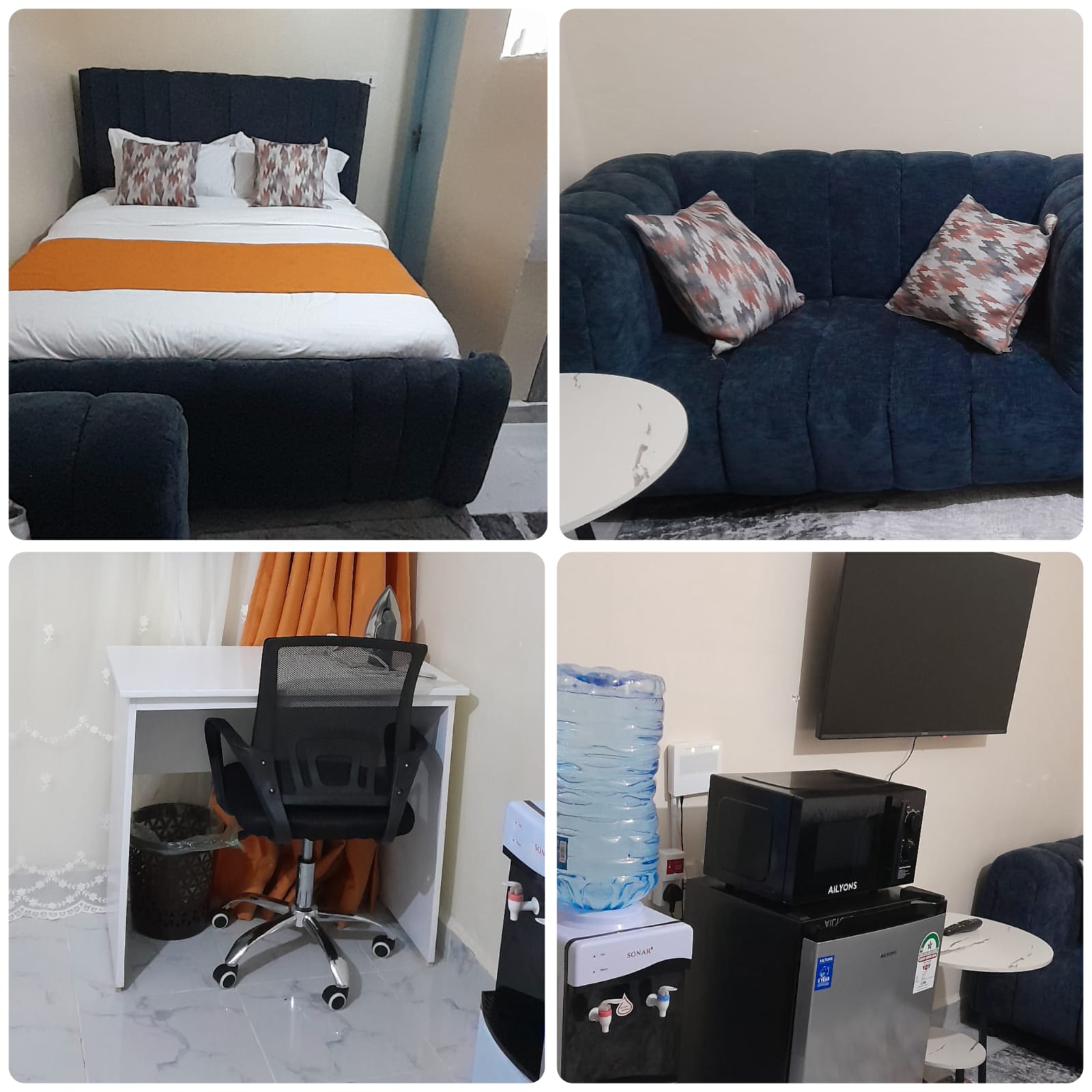 Studio Airbnb available at Kinoo 87, Waiyaki Way next to 78 Gardens and opposite Total Petro Station | Roomfiner